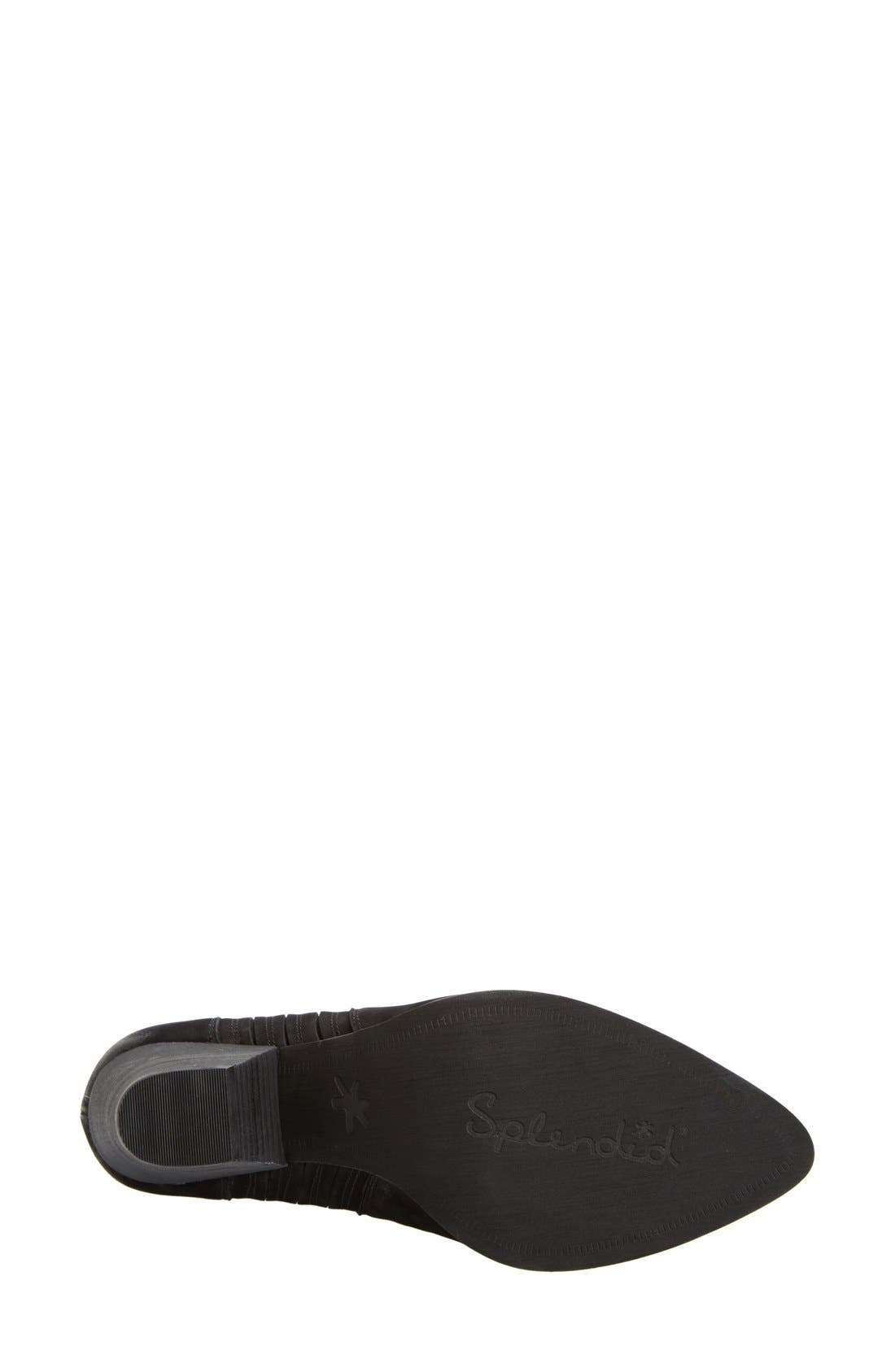 'Addie' Pointy Toe Ankle Bootie, Alternate, color, BLACK NUBUCK