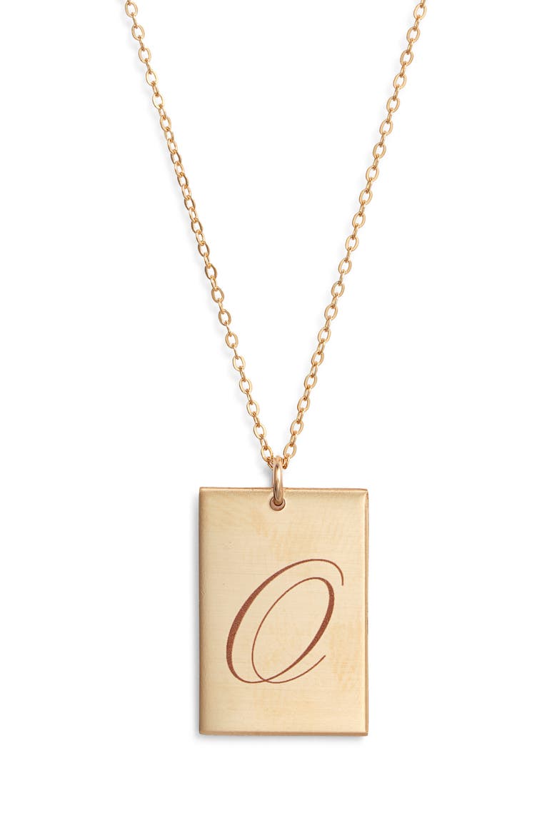 Stella Initial Pendant Necklace, Main, color, GOLD / O