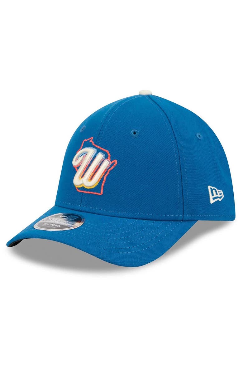 Men's New Era Blue Milwaukee Brewers 2026 City Connect M-Crown 39THIRTY Flex Hat, Main, color, Blue
