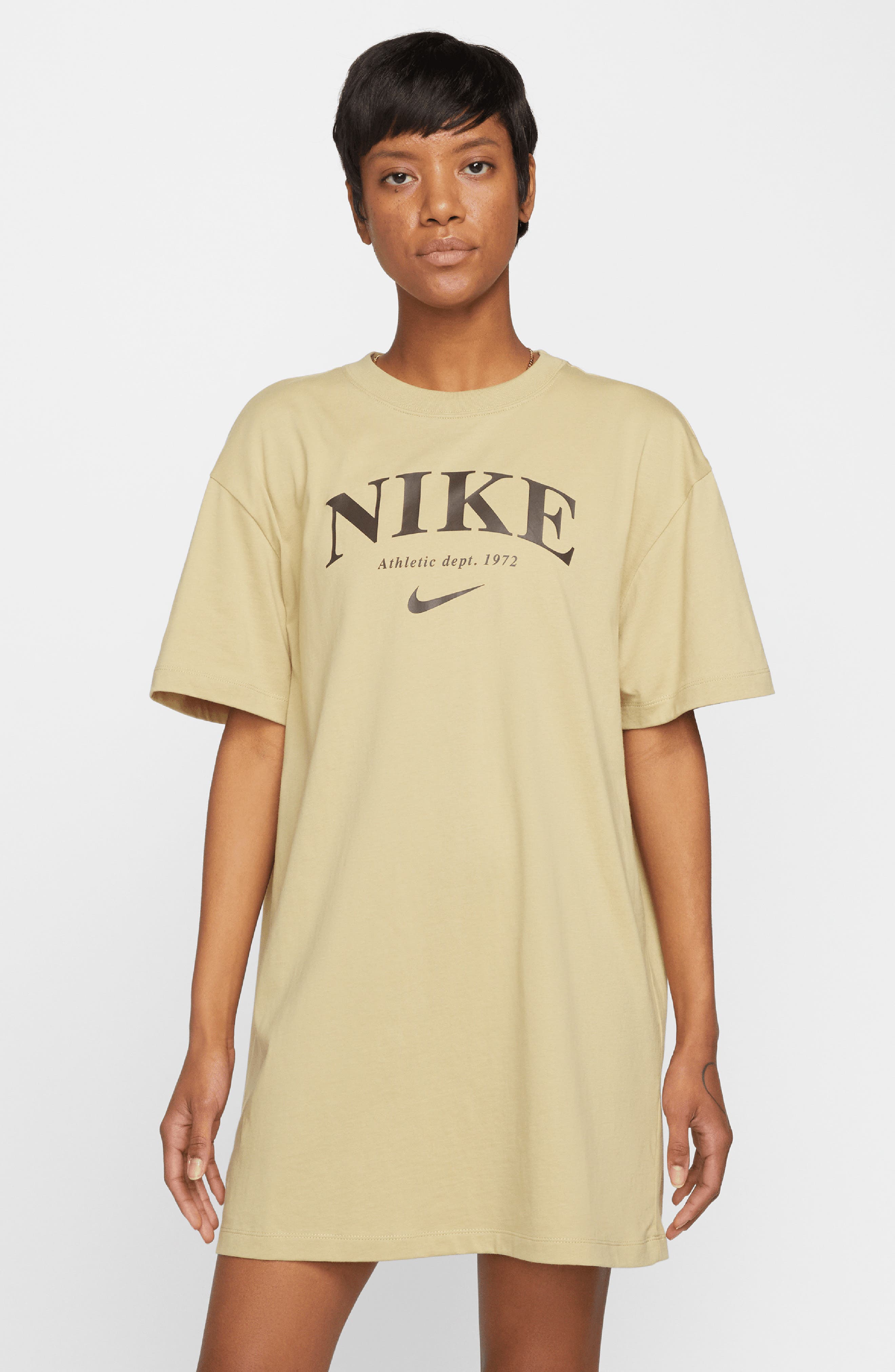 yellow nike t shirt dress