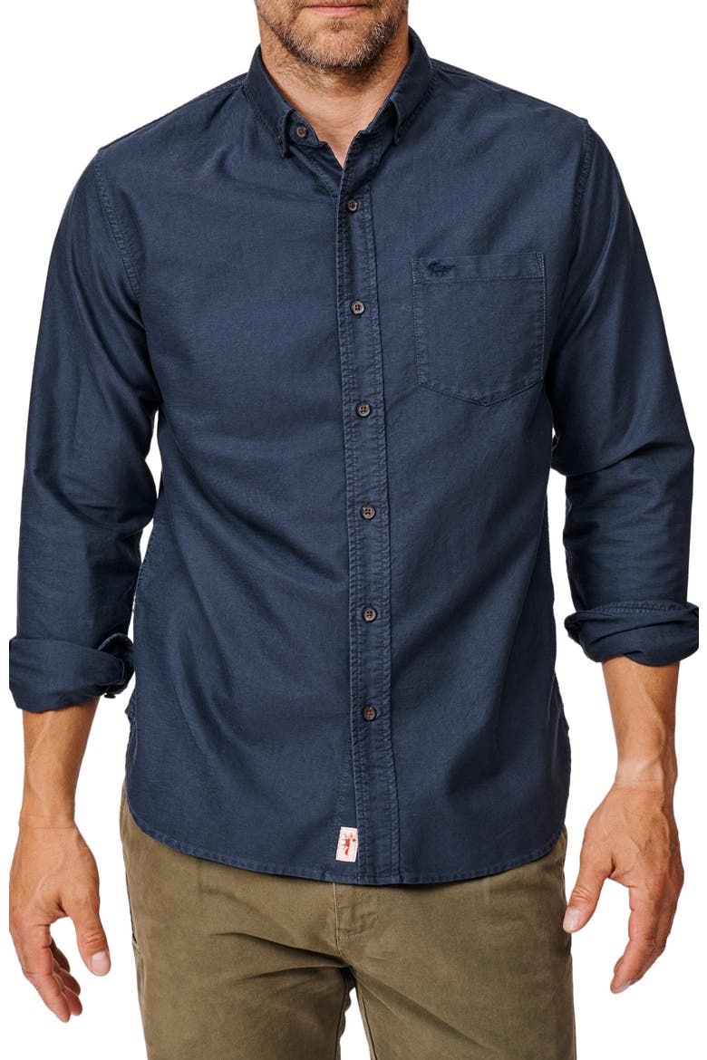 Aldridge Oxford Button Down Shirt, Alternate, color, Navy