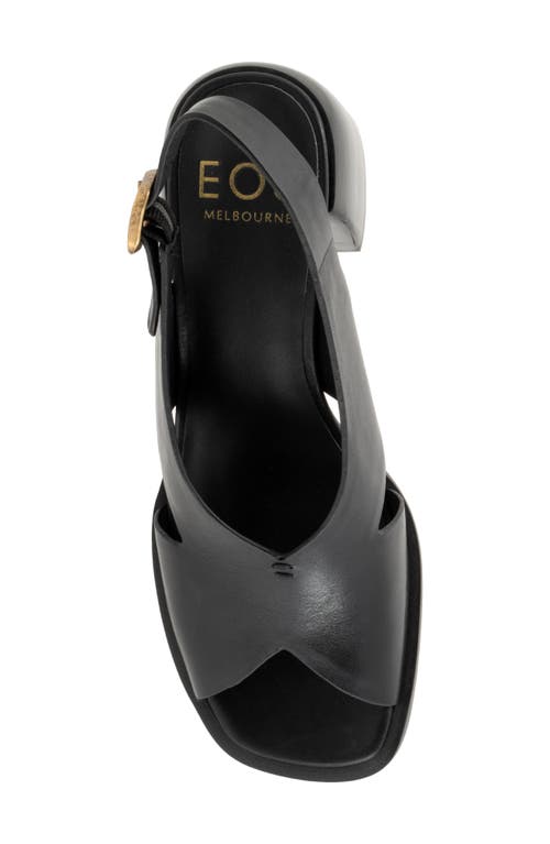 Eos Footwear Isadora Slingback Sandal In Onyx