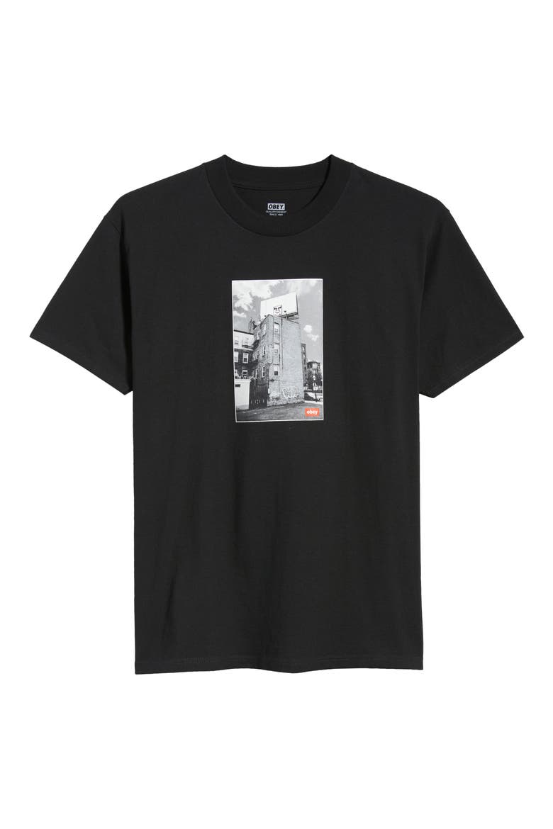 Boston Billboard Cotton Graphic T-Shirt, Alternate, color, BLACK