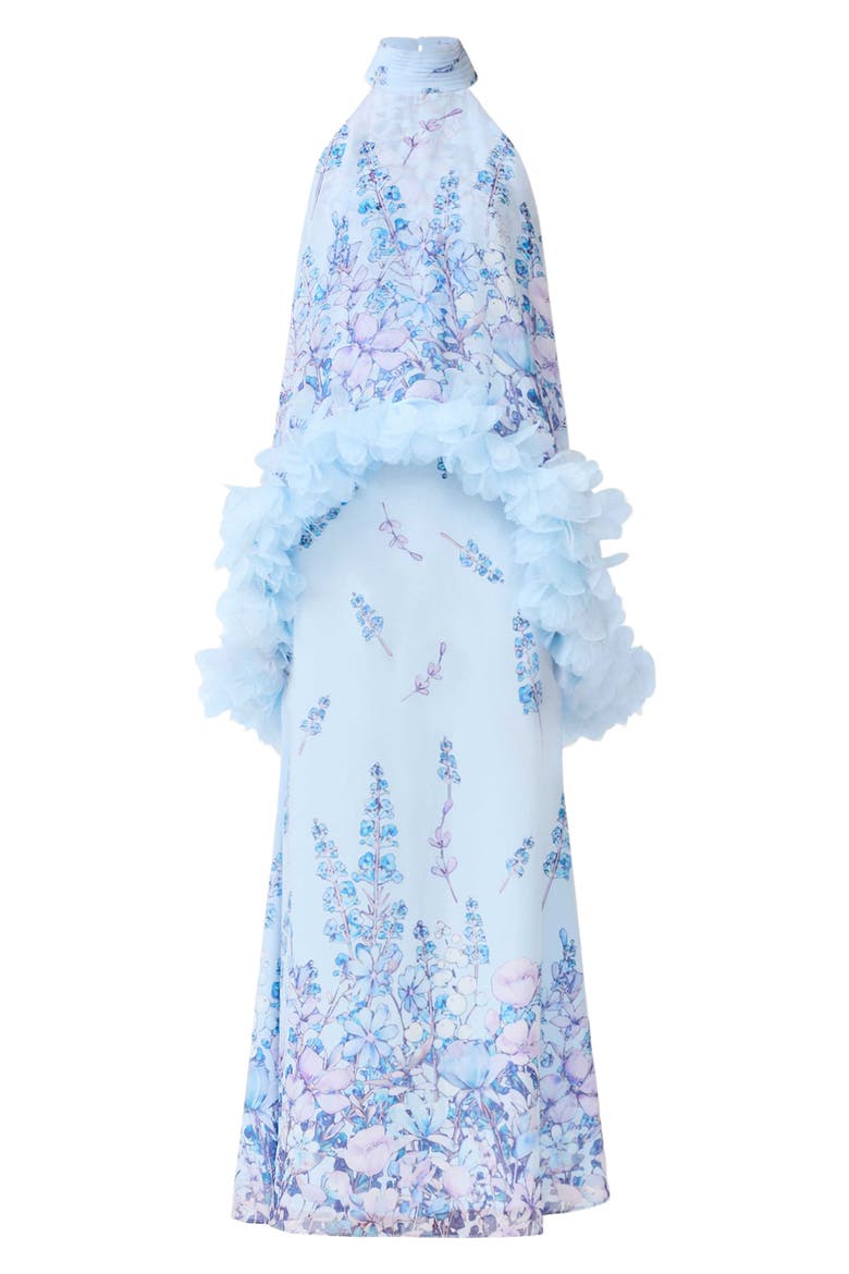 Tulsia Floral Georgette Gown, Alternate, color, LIGHT BLUE