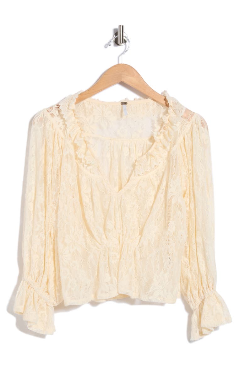 Claudine Lace Top, Alternate, color, CHALK