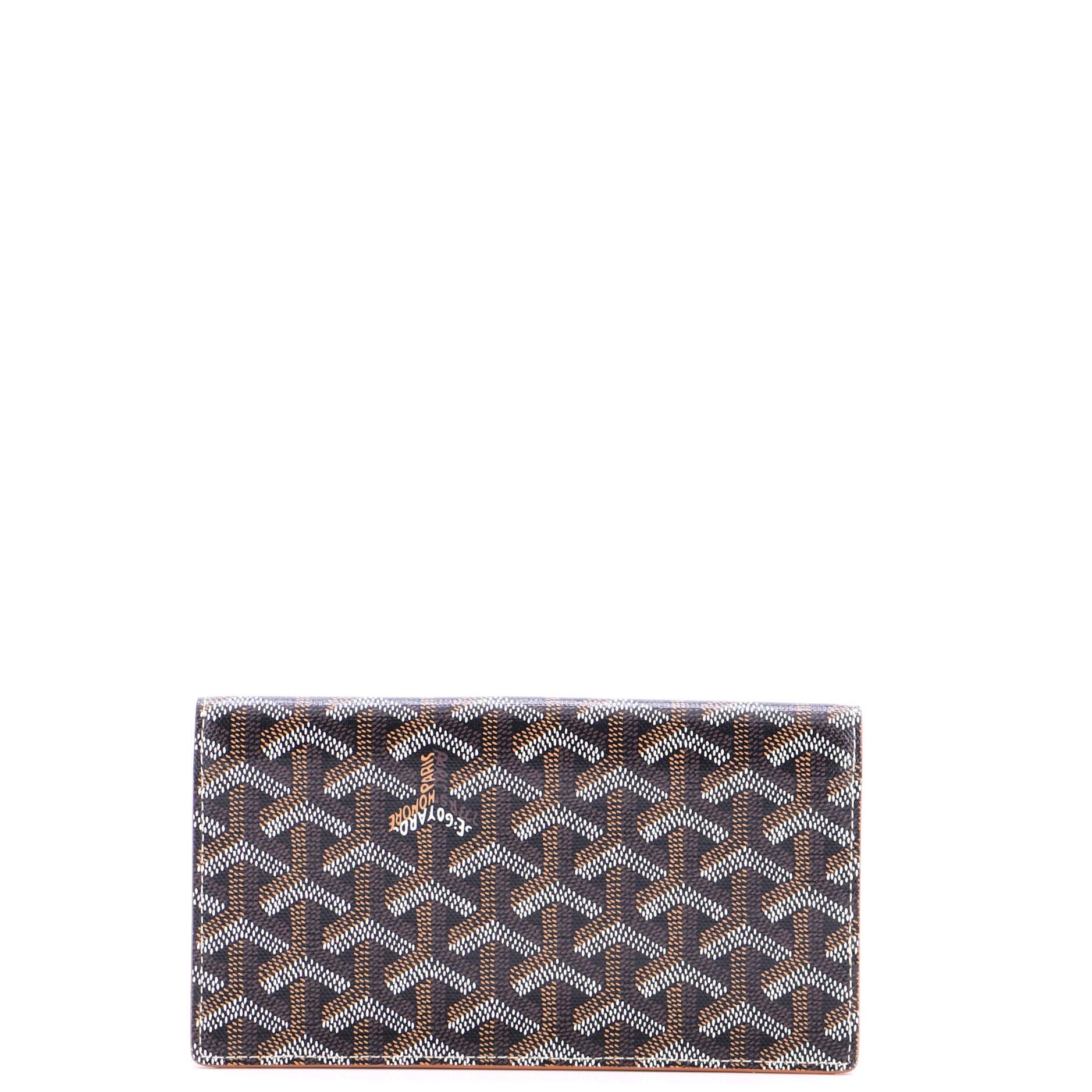 Pre-Owned Goyard Richelieu Wallet Coated Canvas Long, Alternate, color, Brown