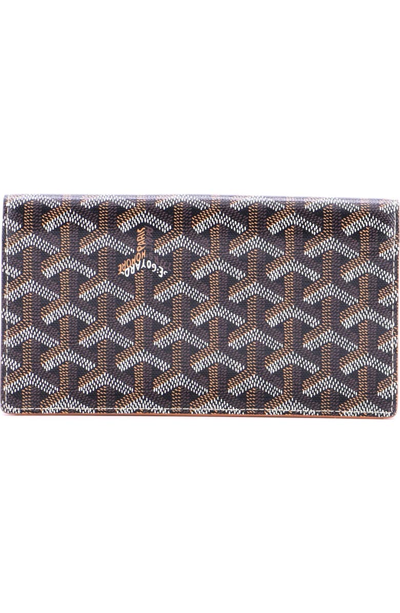 Pre-Owned Goyard Richelieu Wallet Coated Canvas Long, Alternate, color, Brown