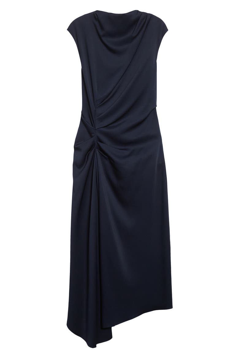 Cowl Neck Satin Cinch Dress, Alternate, color, MIDNIGHT
