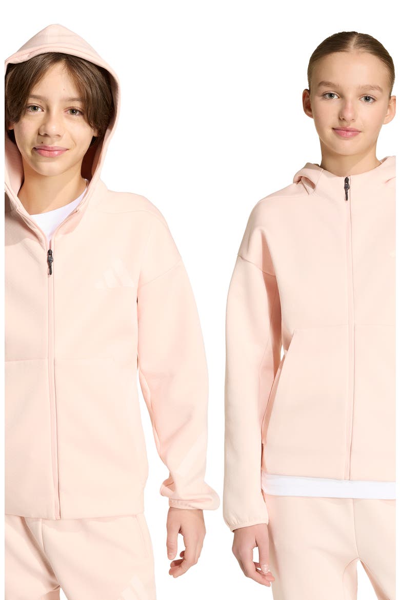 Kids' Z.N.E. Zip Hoodie, Alternate, color, BLUSH PINK/ PINK TINT