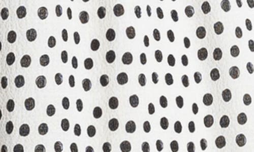Max Studio Bubble Sleeve Tiered Maxi Dress In Cream/black Stipple Dot Pnl