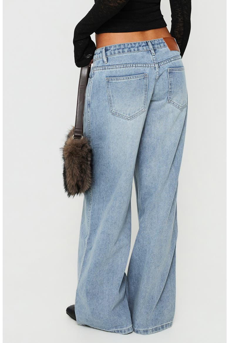 Picco Ultra Low Rise Wide Leg Jeans, Main, color, LIGHT BLUE WASH