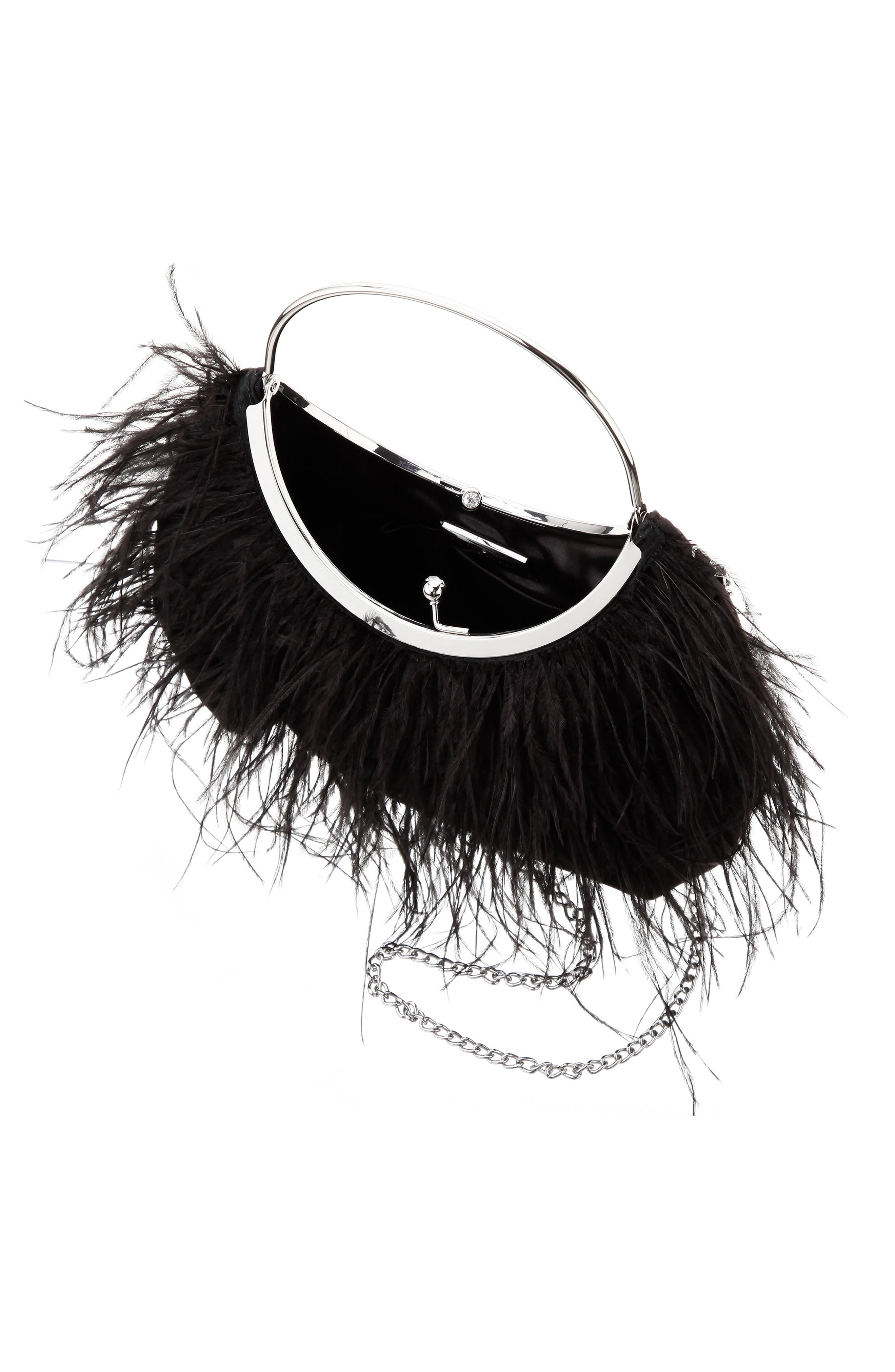 Nina Splash Feather Handbag, Alternate, color, 