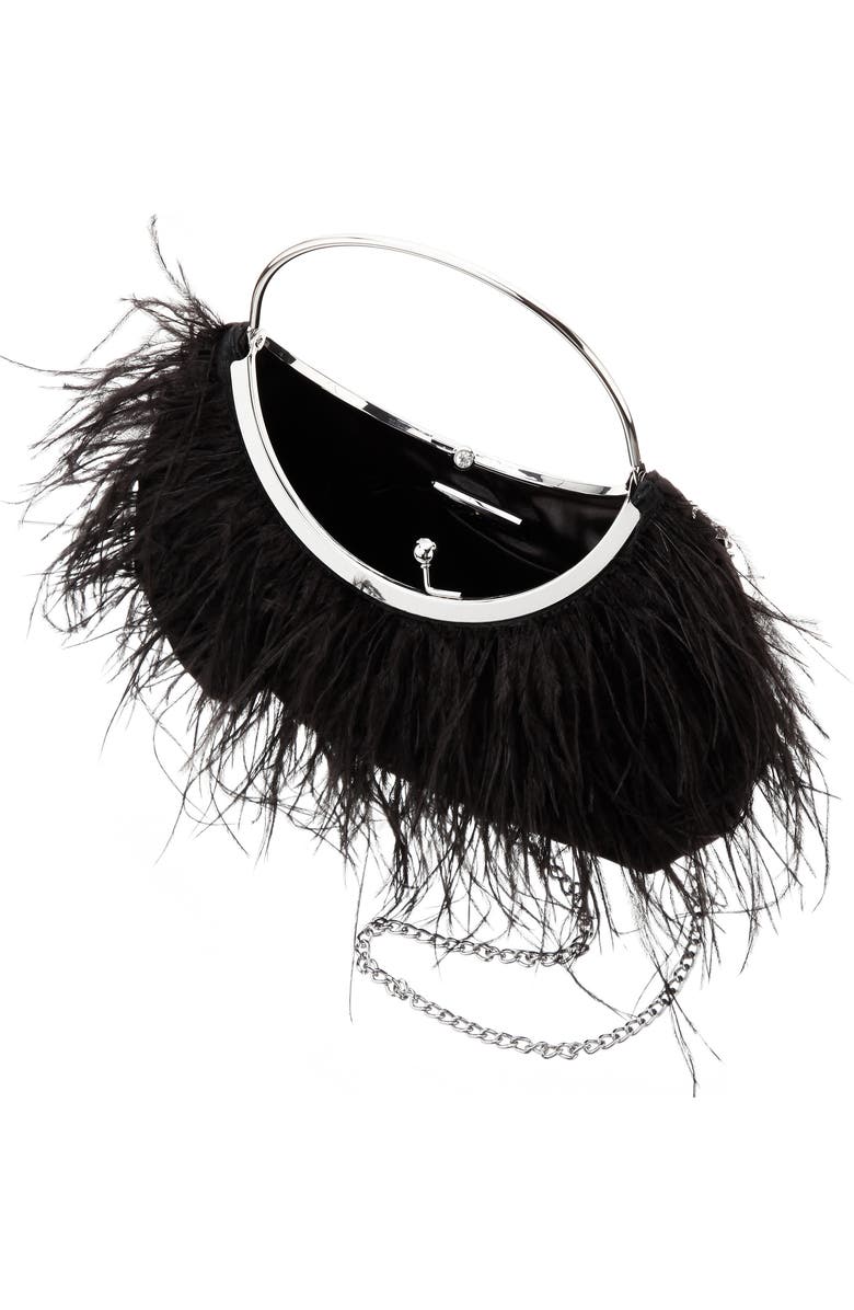 Nina Splash Feather Handbag, Alternate, color,