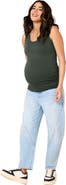 MOTHERHOOD MATERNITY Scoop Neck Side-Ruched Maternity Tank Top