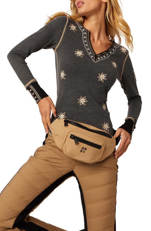 Alp N Rock Natasha Organic Cotton Blend Henley In Gray