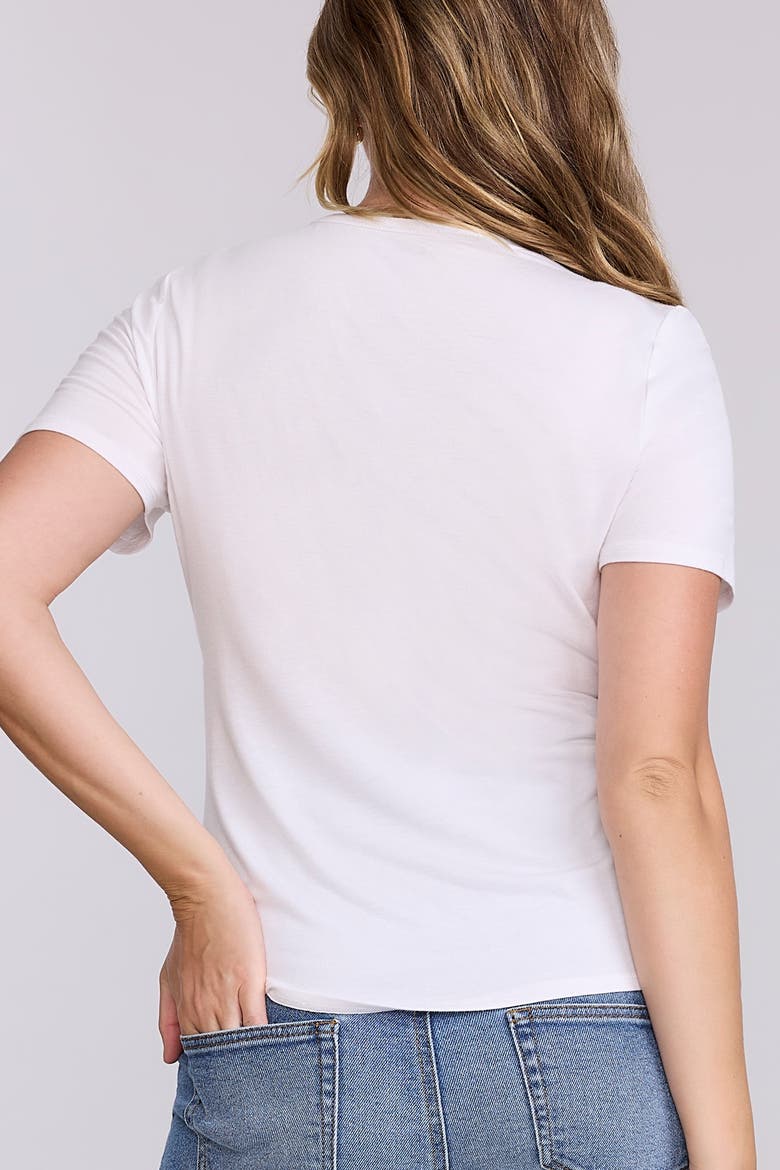 Crewneck Short Sleeve Nursing Tee, Alternate, color, White