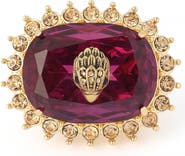 Kurt Geiger London Pavé Spike Framed Gemstone Cocktail Ring