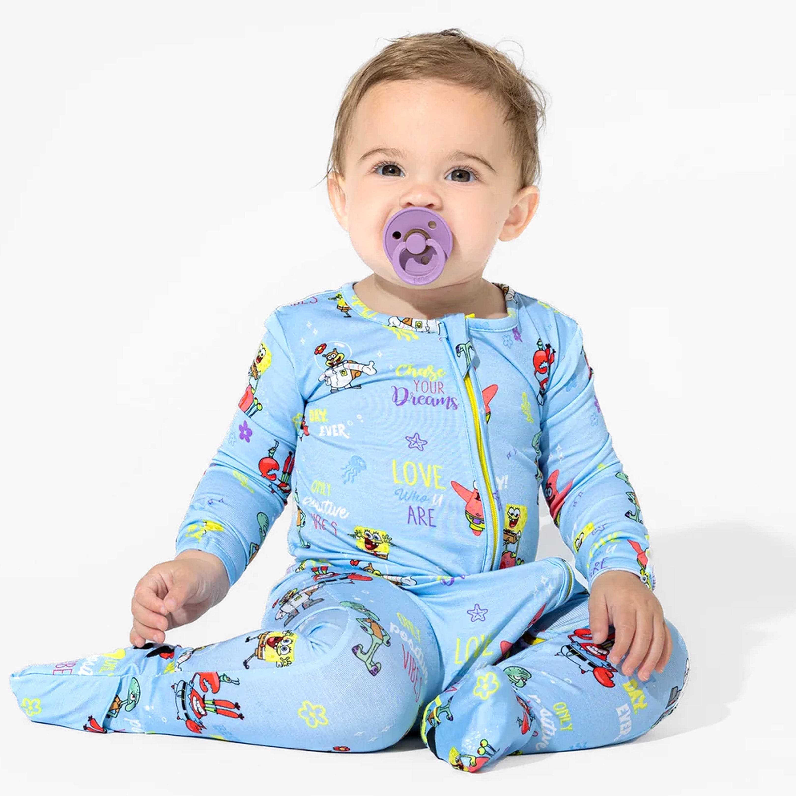 Bellabu Bear Baby SpongeBob SquarePants Good Vibes Convertible Footie ...