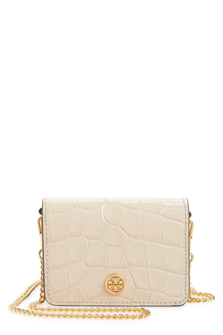 Nano Walker Leather Wallet on a Chain, Main, color, JAMAICA SAND