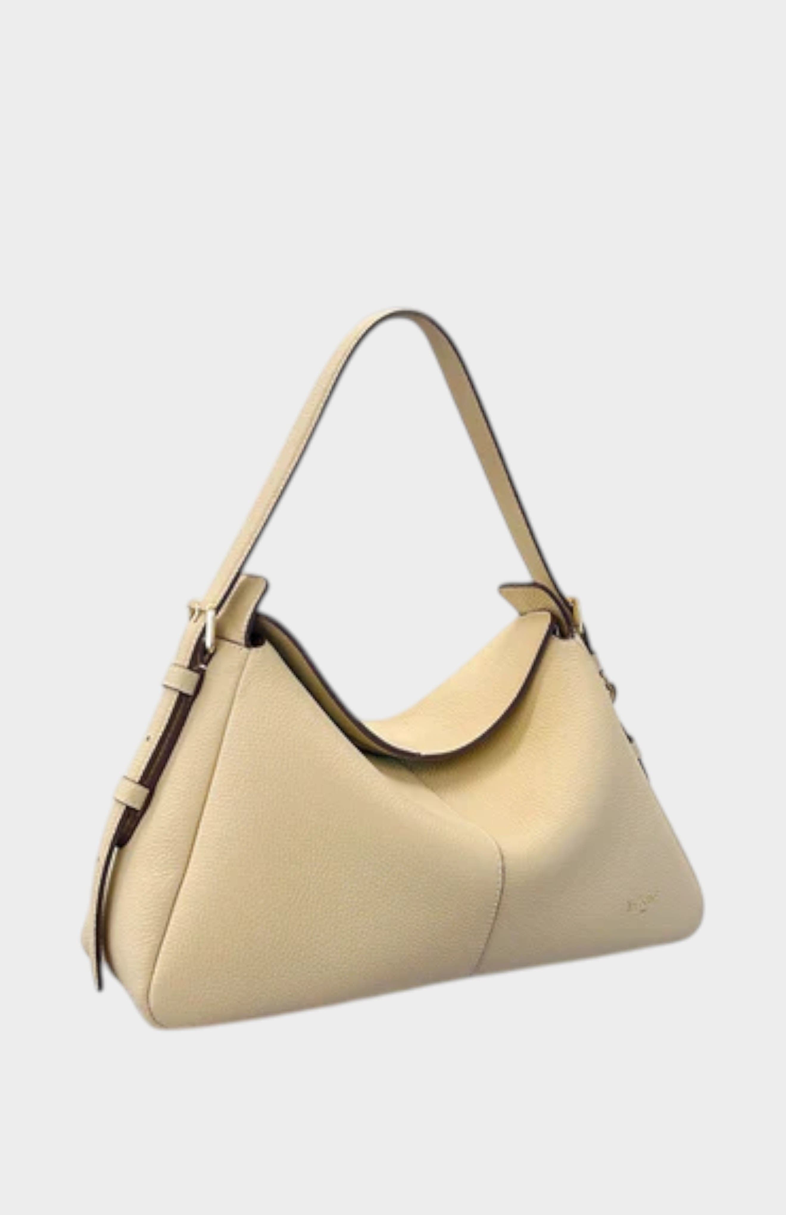 Madolyn Genuine Pebble Leather Shoulder Bag, Alternate, color, Creamy White