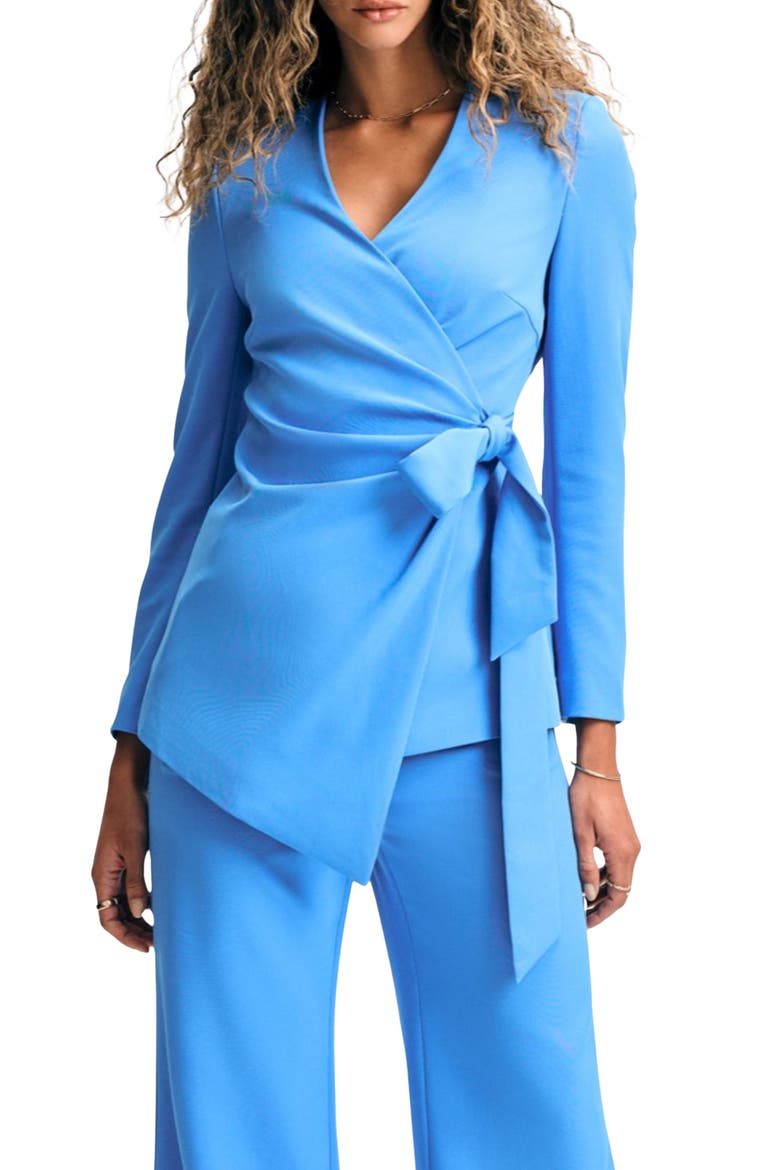Wrap Blazer, Main, color, FRENCH BLUE