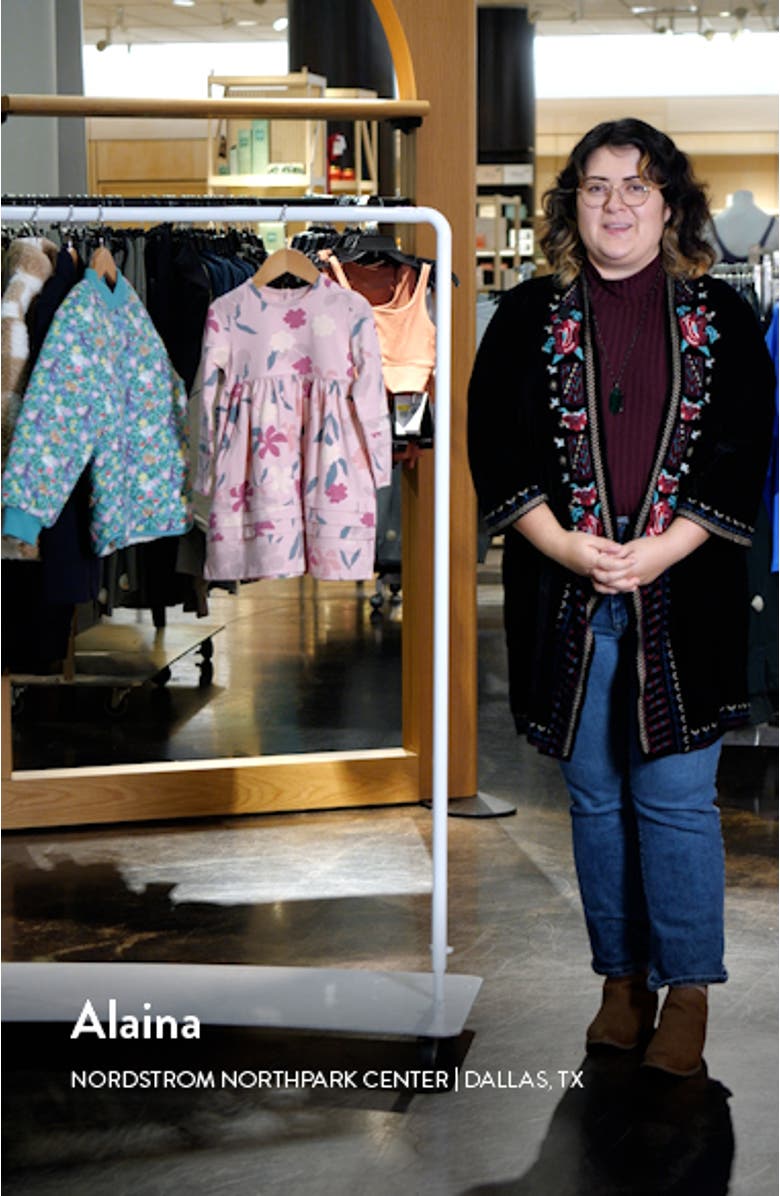 Kids' Floral Long Sleeve Cotton Dress, sales video thumbnail