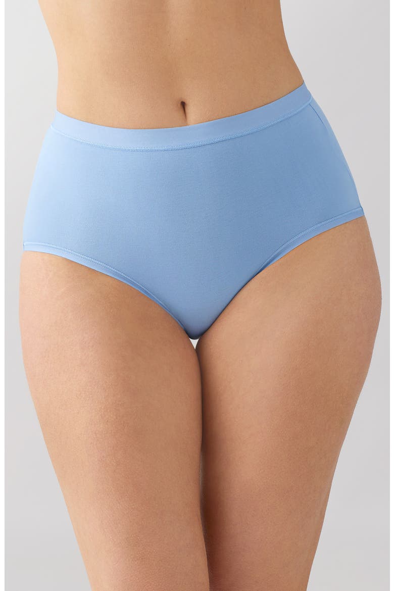Understated Cotton Blend Briefs, Main, color, BEL AIR BLUE