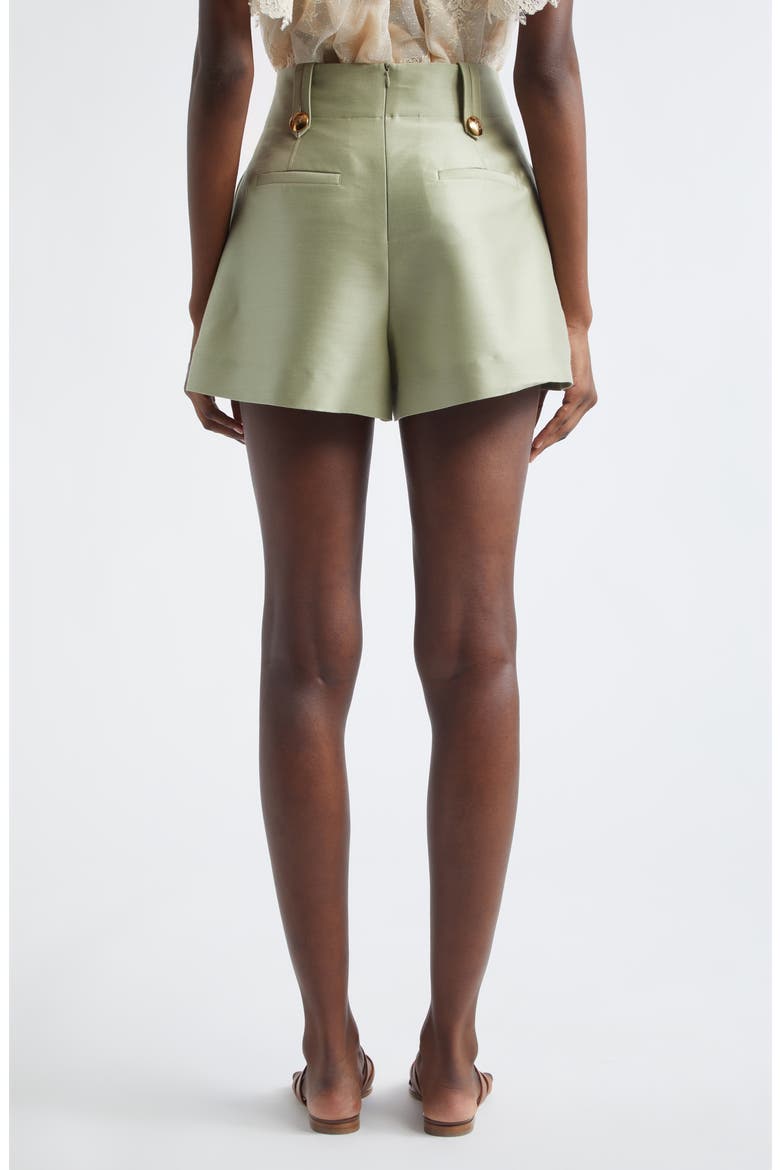 Kindred Spirit Luna Tailored High Waist Wool & Silk Shorts (Women