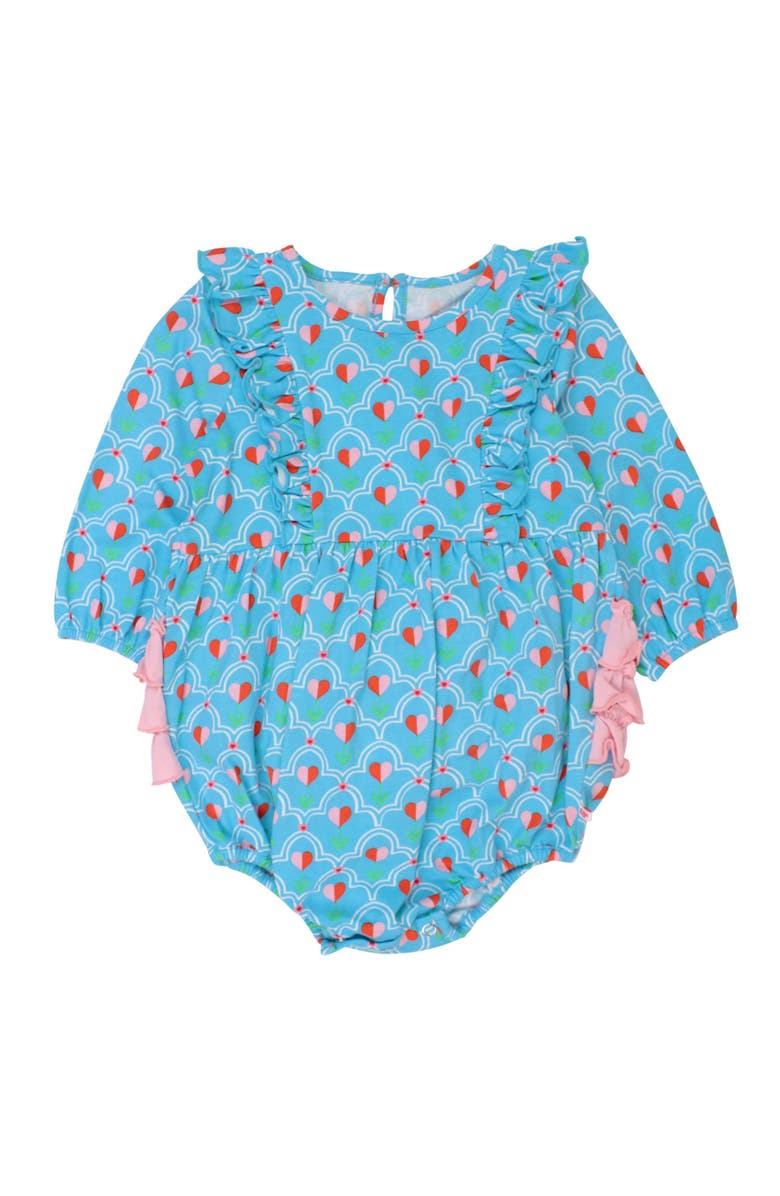 RuffleButts Baby/Toddler Girls Long Sleeve Waterfall Knit Bubble Romper, Main, color,