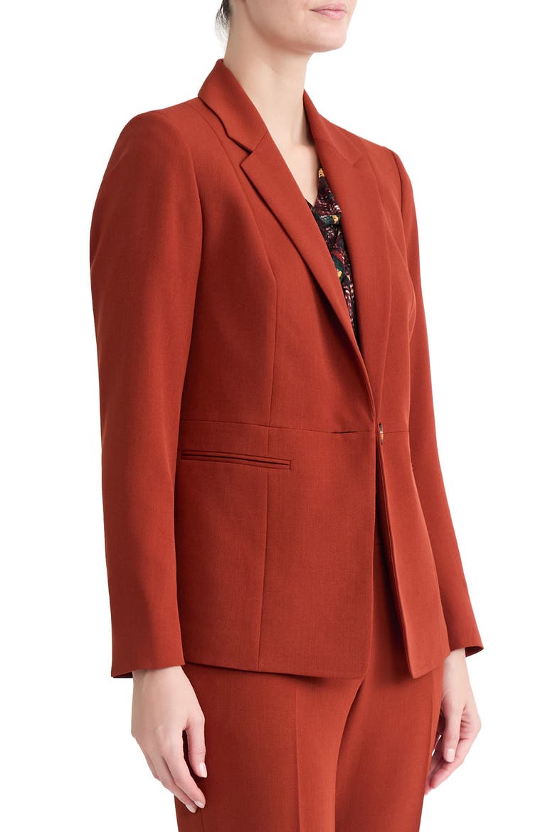 Notch Collar Waist Seam Jacket, Alternate, color, SEPIA SPICE