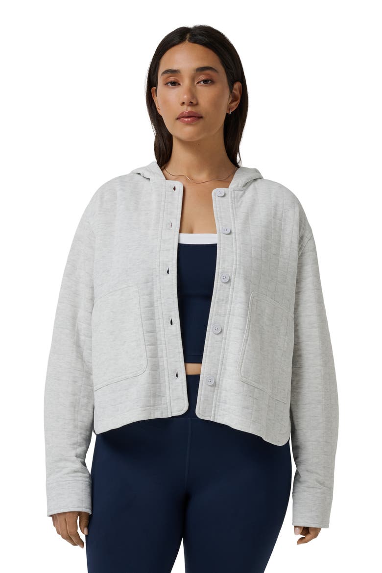 Coastal Quilted Hooded Jacket, Alternate, color, HEATHER LIGHT GREY