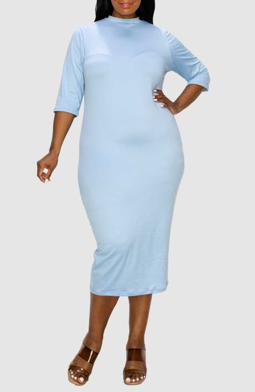 L I V D Mona Midi Dress In Sky Blue