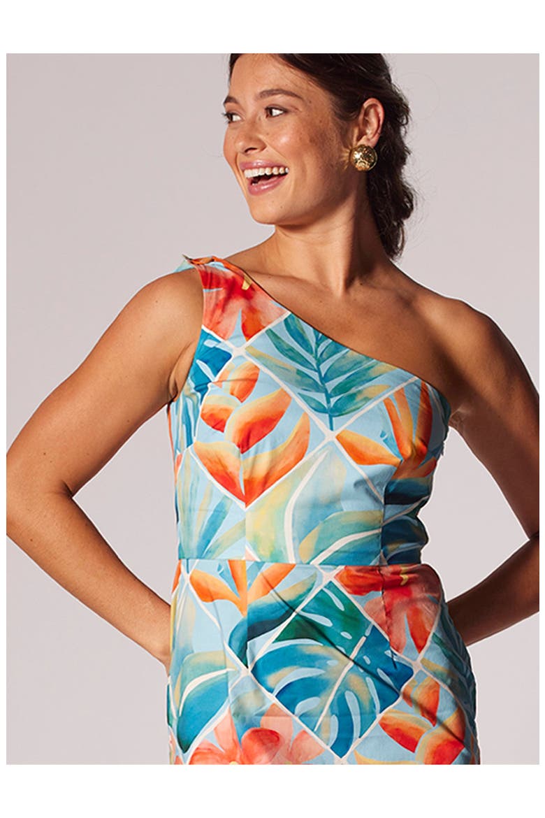 misa one shoulder dress MISA Los Angeles Thora Draped One-Shoulder Sleeveless Maxi Dress