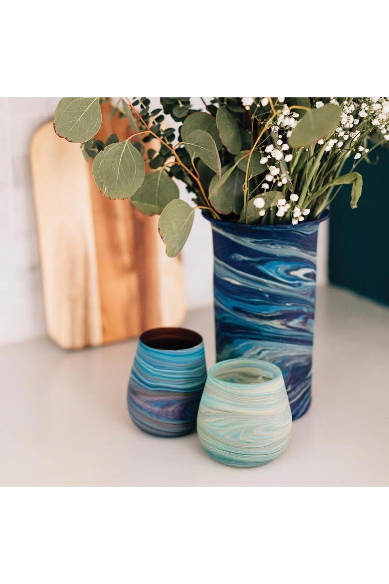 Desert Sands Votive Holder, Alternate, color, Blue Green