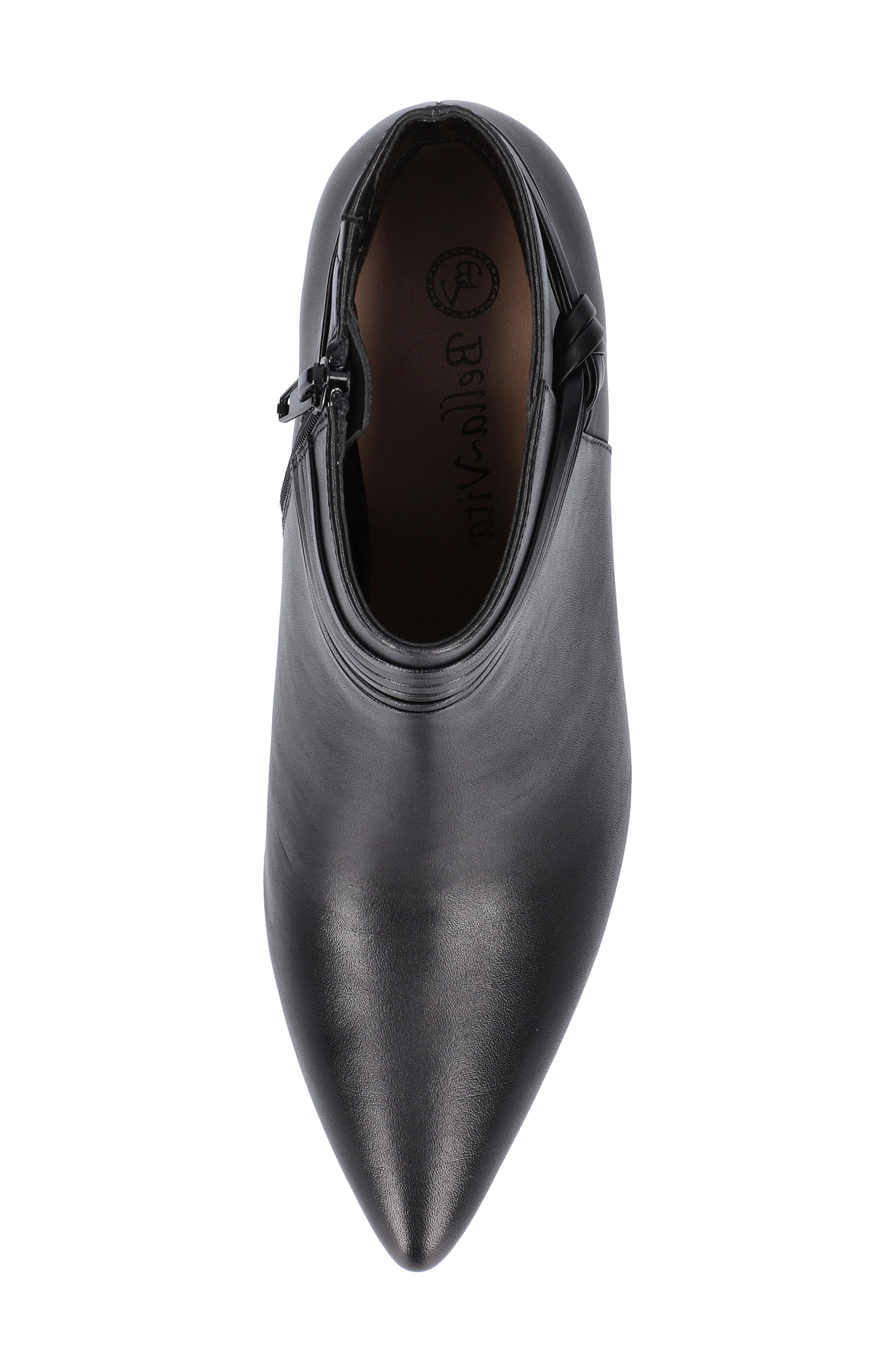 Bella Vita Jani Pointed Toe Bootie, Alternate, color, Black Leather