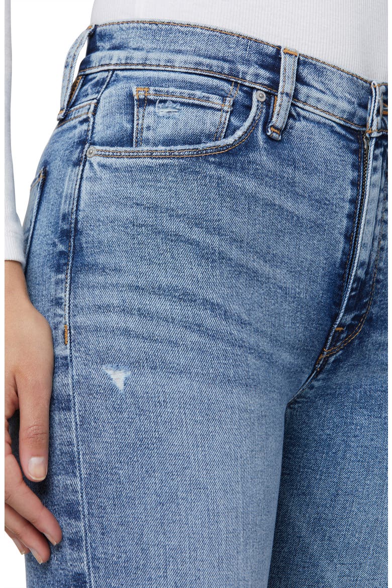 Barbara High Waist Distressed Bootcut Jeans, Alternate, color, PURE SHORES