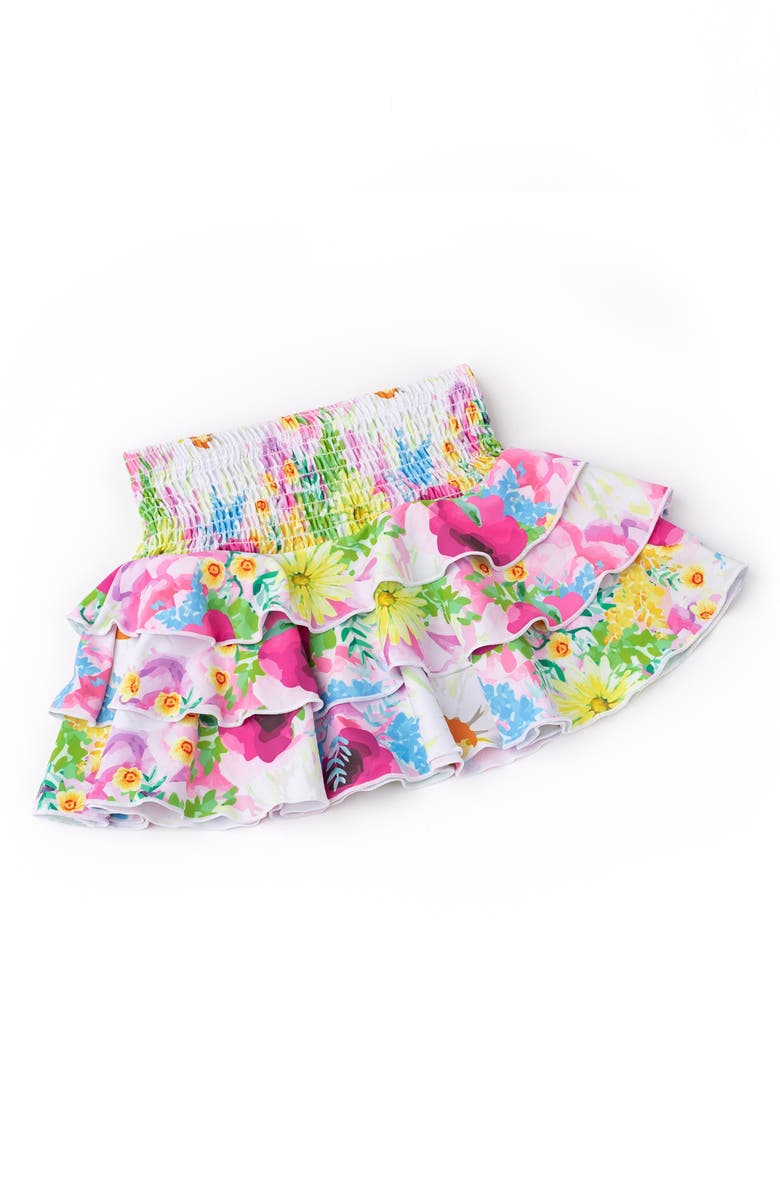 Shade Critters Kids' Wildflowers Ruffle Tiered Cover-Up Skirt, Alternate, color, 