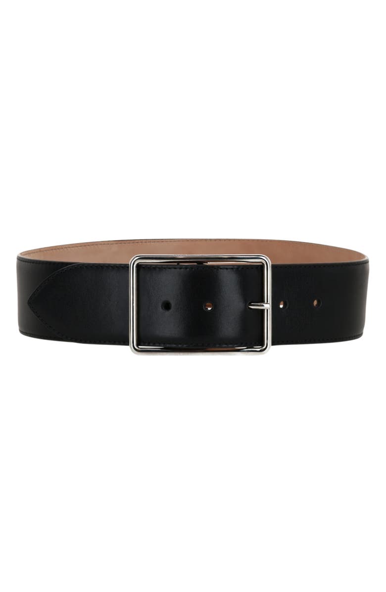 Alexander McQueen Puma Wide Leather Belt, Main, color, 