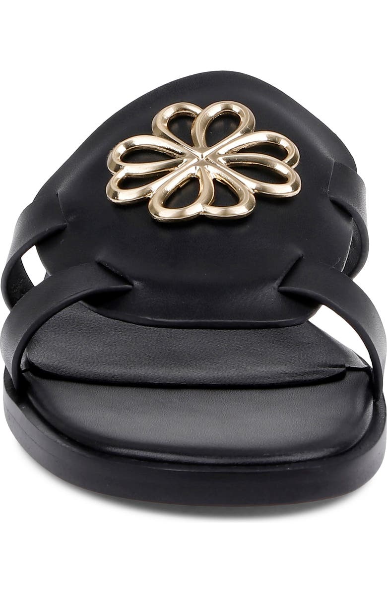 CLERAE Ilena Slide Sandal, Alternate, color, Black Leather