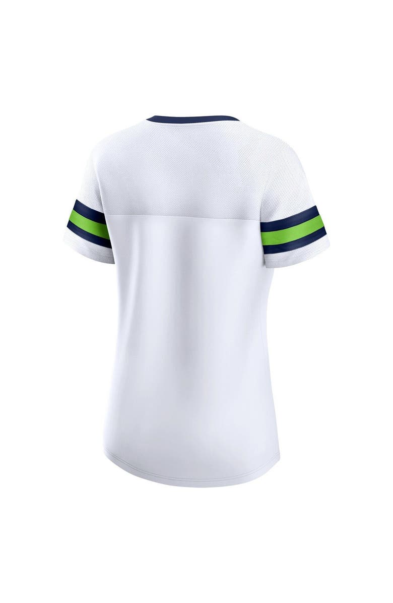FANATICS Women's Fanatics Branded White Seattle Seahawks Sunday Best Lace-Up T-Shirt, Alternate, color, White