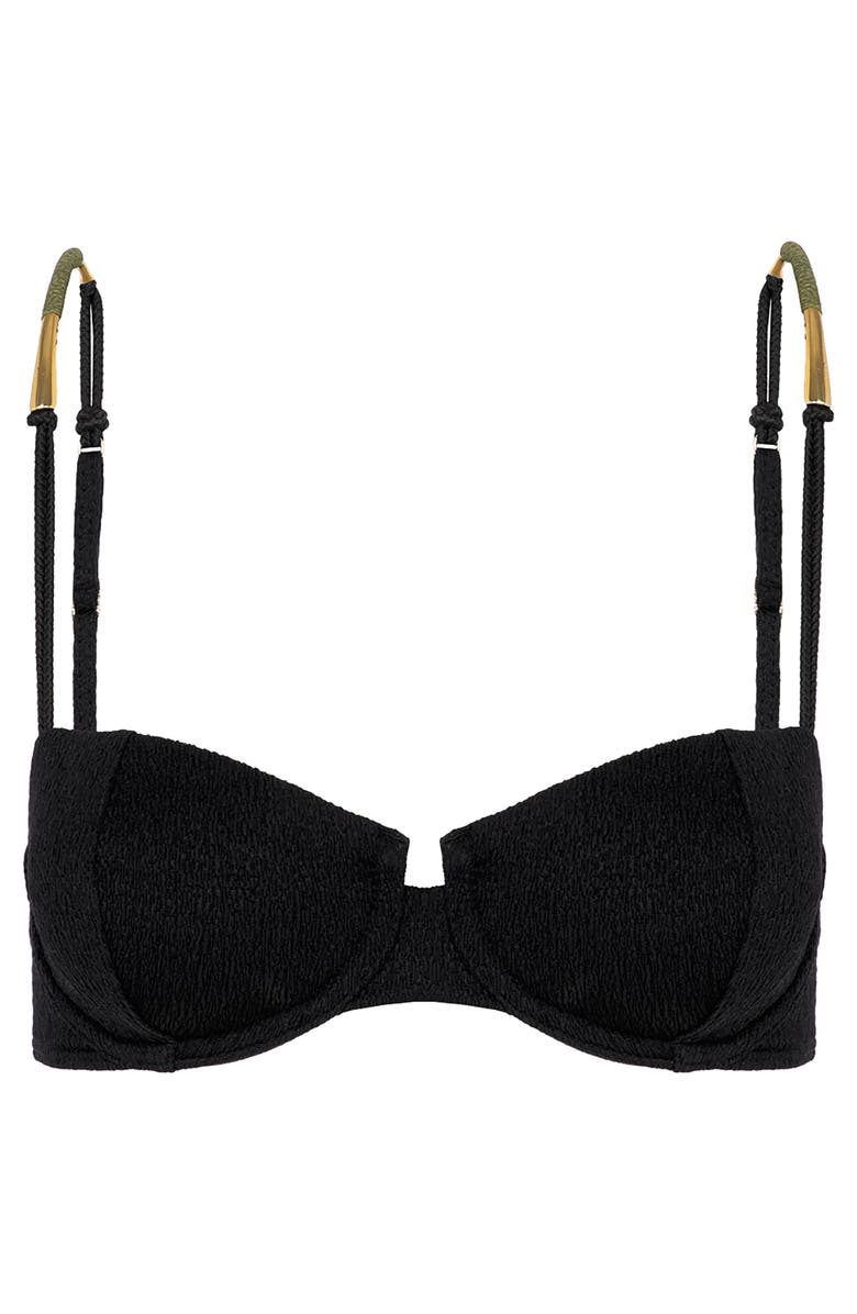ViX Paula Hermanny Mabel Nissi Underwire Bikini Top, Alternate, color, Black