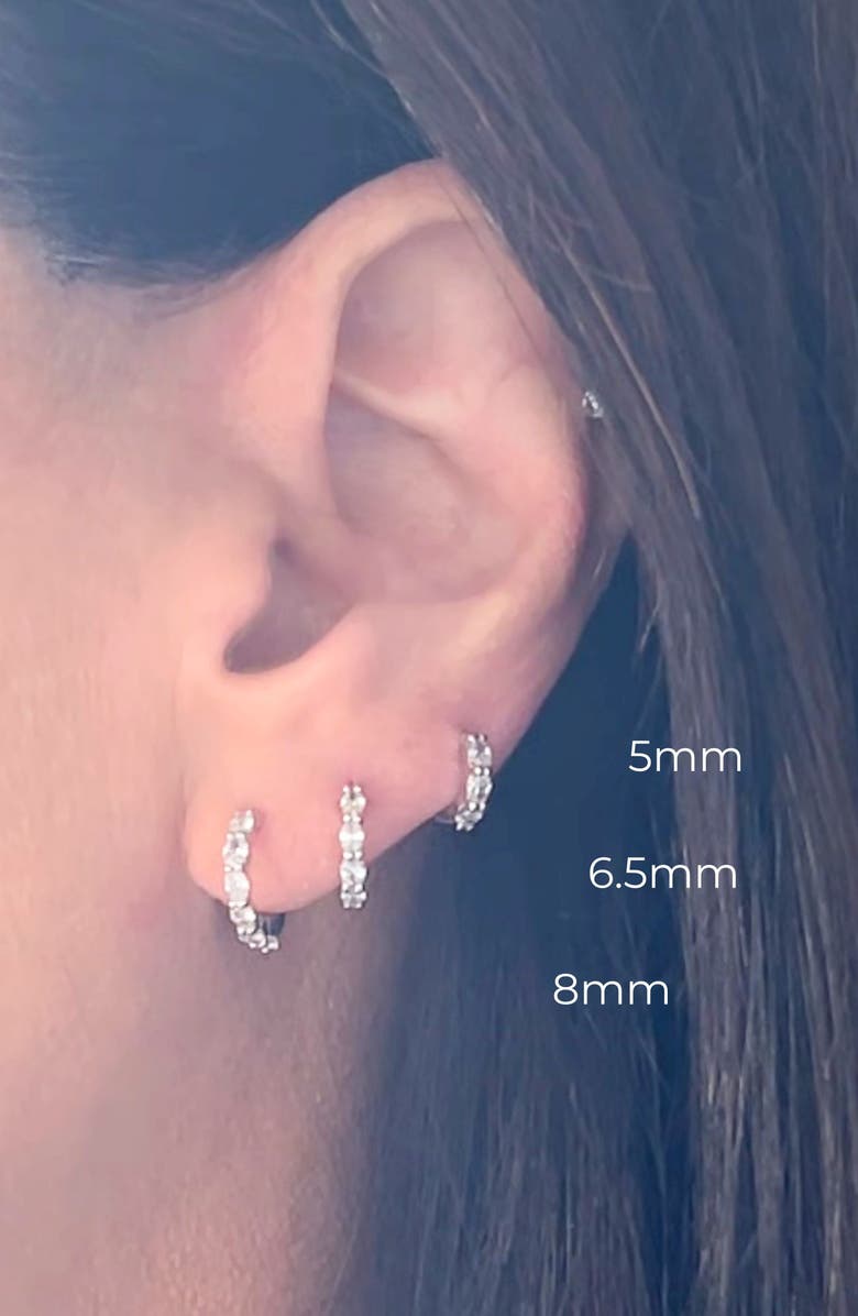 Seed2Stone The Big-O  Single Hoop, Alternate, color, White Gold