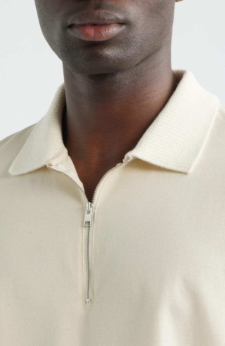 FRAME Half Zip Polo, Alternate, color, Light Stone