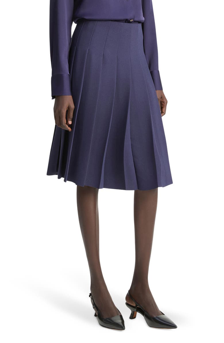 Vince Pleated Skirt, Alternate, color, Coastal Blue