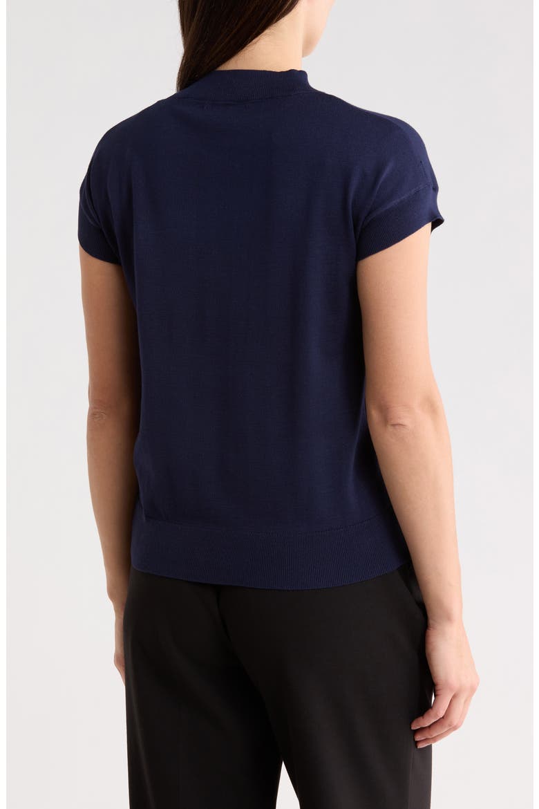 Short Sleeve Crew Sweater, Alternate, color, TRUE NAVY