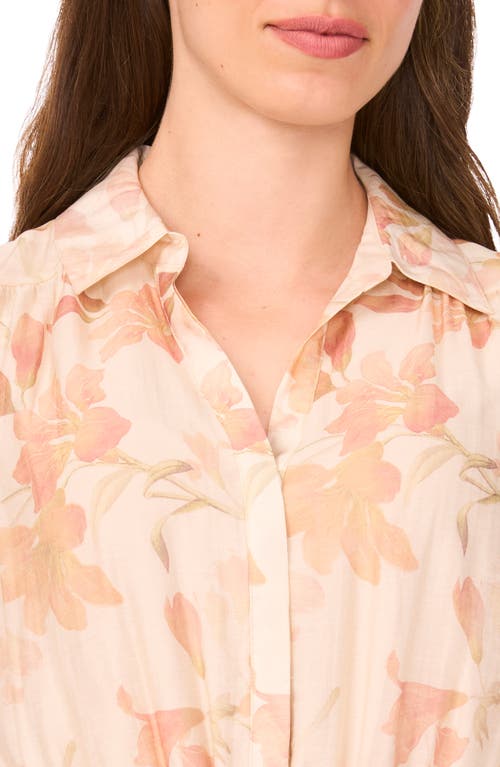 Halogen ® Ruffle Drawstring Waist Shirtdress In Neutral