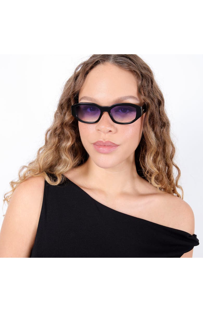 Illesteva Cassette Sunglasses, Alternate, color, Black / Mint