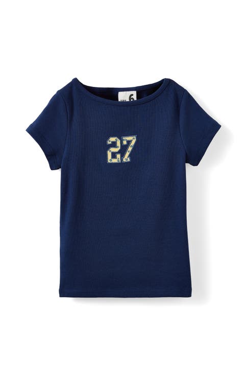 Kid's Fitted Short Sleeve Essential Boat Neck Tee