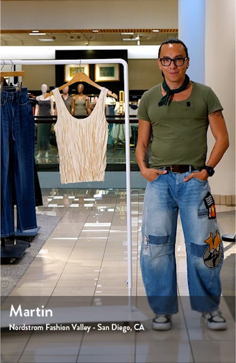 Bias Cut Crinkled Satin Midi Skirt, sales video thumbnail