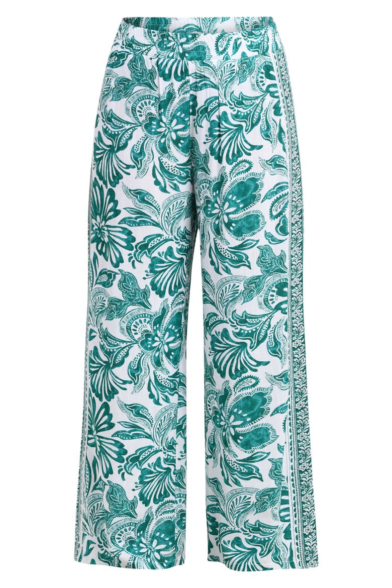 Botanical Brocade Wide Leg Cover-Up Pants, Alternate, color, JUNGLE